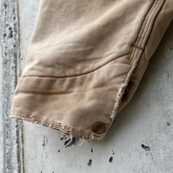 Vintage Union Made Carhartt Detroit Blanket Lined Jacket Workwear 6BLJ 48 Tan - Picture 9 of 16